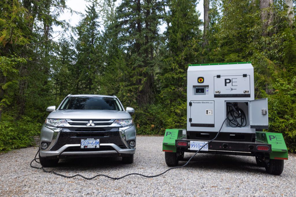 Teck, Portable Electrical Charging – August 4th 2021 VOLTstack Mobile EV Charger in East Kootenays